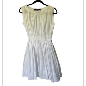 Thakoon White Summer Party Sundress  Sleeveless Fit Flare Cotton Size 2